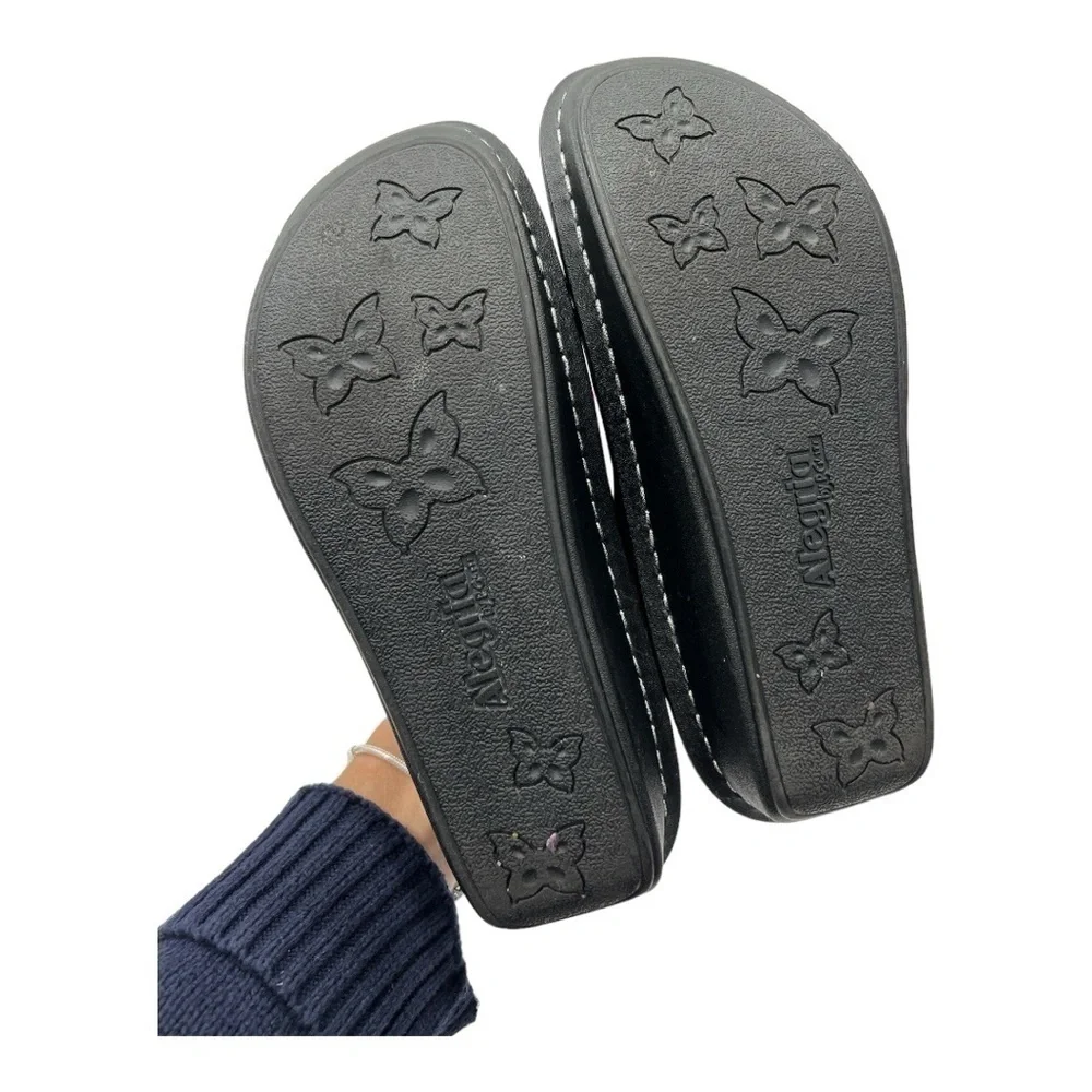 Alegria Girls Kids Vinca Paloma Rock Star Black Kids Shoes Clogs Size 4